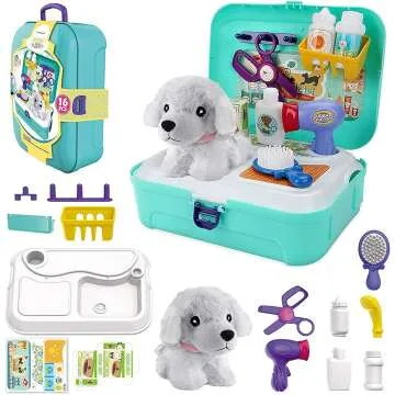 Kids Pet Care Doctor Kit Play Set - 16 Pcs