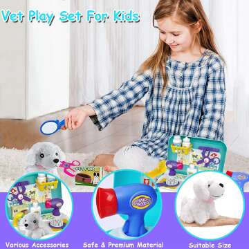 Kids Pet Care Doctor Kit Play Set - 16 Pcs