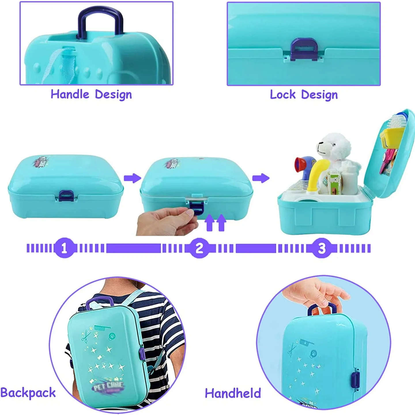 Kids Pet Care Doctor Kit Play Set - 16 Pcs