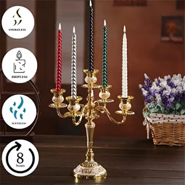 Elegant Black Taper Candles Set of 4 for All Occasions