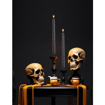 Elegant Black Taper Candles Set of 4 for All Occasions