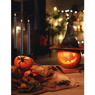 Elegant Black Taper Candles Set of 4 for All Occasions