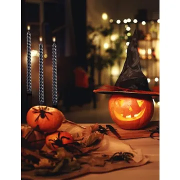 Elegant Black Taper Candles Set of 4 for All Occasions