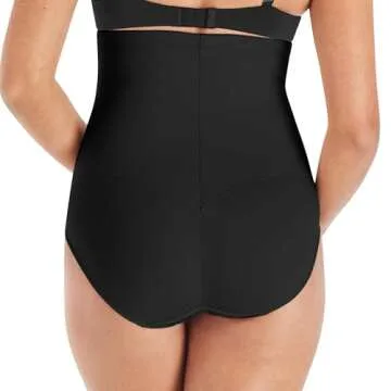Maidenform Women’s Firm Control High Waist Shapewear Fajas Brief FL1854, Black, Medium