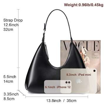 MELOLILA Small Hobo Bags for Women Crescent Bag Medium Shoulder Bag Trendy Purse for Women 2024 Half Moon Bag