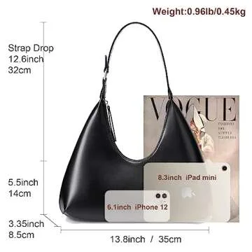 MELOLILA Small Hobo Bags for Women Crescent Bag Medium Shoulder Bag Trendy Purse for Women 2024 Half Moon Bag