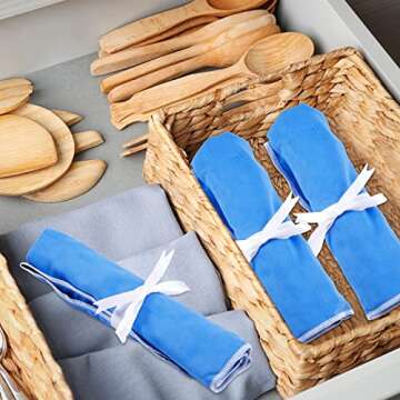 Weewooday Silver Storage Bags Anti Tarnish for Flatware