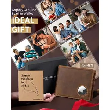 Luxurious Men's Wallet with AirTag Holder & RFID Protection