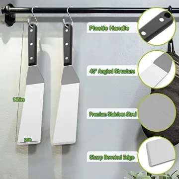 Durable HaSteeL Metal Spatula Set for Versatile Cooking