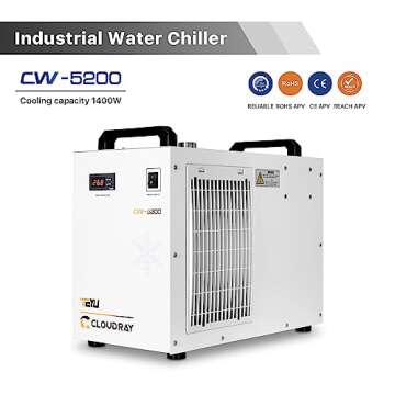 Cloudray Industrial Water Chiller CW-5200DH 6L 0.81HP 3.43gpm Water Cooling System for 60W 70W 80W 9...