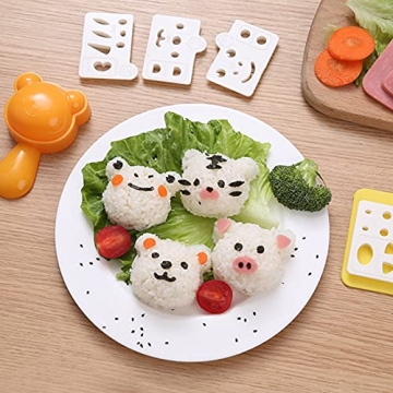 Animal Sushi Rice Ball Mold Set for Kids DIY Bento Fun