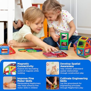 Magformers Rainbow 26PC Set | Magnetic Building Tiles