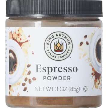 King Arthur Espresso Powder: Premium Baking Extract for Rich Chocolate Flavoring, 3 oz Reusable Jar,...