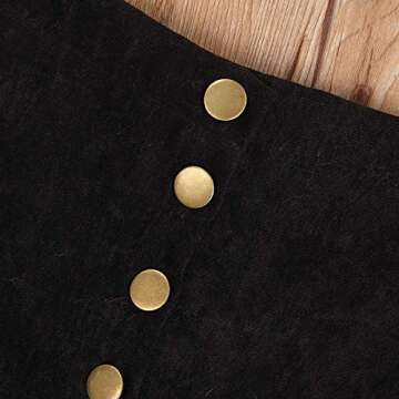 RSRZRCJ Kids Toddler Baby Girl Fall Winter Outfit Long Sleeve Pompom Knitted Shirt Sweater Top Button Skirt 2PCS Clothes Set (Khaki, 6-7 Years)