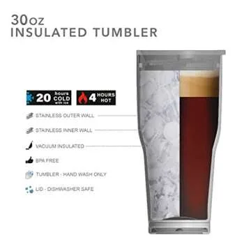 Zak Designs Double Wall Stainless Steel Vacuum Insulated Tumbler with Slide Lid and Splash-Proof Design Metal Water Bottle is Perfect for Outdoor Activity (30oz, Peony, 18/8, BPA-Free)