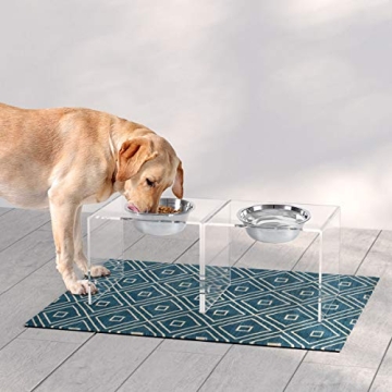AITEE Elevated Dog Bowl Stand for Medium Dogs - 2 Pack