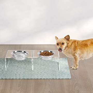 AITEE Elevated Dog Bowl Stand for Medium Dogs - 2 Pack