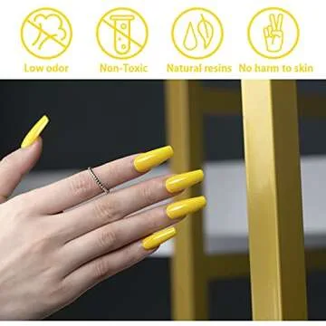 RARJSM Gel Nail Polish, 15ML Lemon Yellow Nail Polish Summer Colors Nails Gel Soak Off UV LED Gel Nail Art Manicure Salon DIY at Home