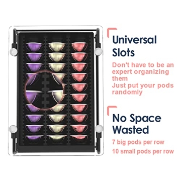 EVERIE Glass Organizer Drawer for Nespresso Vertuo Pods