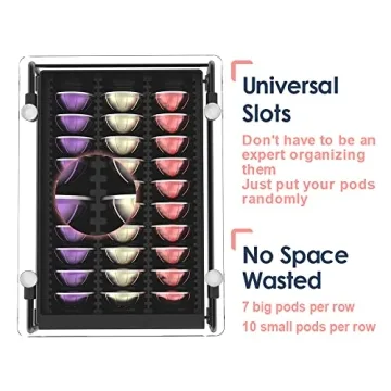 EVERIE Glass Organizer Drawer for Nespresso Vertuo Pods
