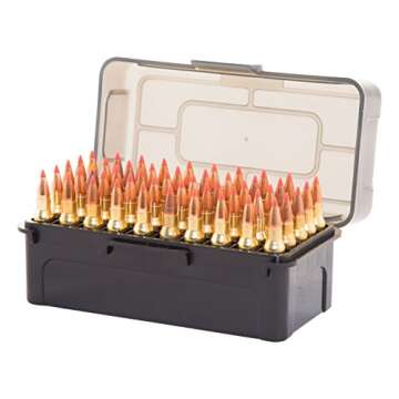 Caldwell .223/.204 Ammo Box with Removable Lid and Strong Construction for Outdoor, Range, Shooting, Competition and Reloading, 5 Pack
