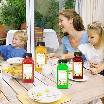 DANALLAN 30 Pack 8oz Empty Plastic Bottles with Leak-Proof Caps Food Grade Recyclable Bulk Beverage Containers Clear PET Bottles for Homemade Juice, Smoothie, Milk and Drinks