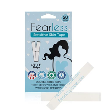 Fearless Tape for Sensitive Skin - Secure, Transparent Double Sided Clothing Tape