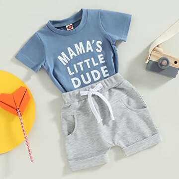 0-3T Infant Toddler Baby Boy Spring Summer Outfits Short Sleeve Shirts Waffle Hoodie Sweatshirt Shorts 2Pcs Clothes Set