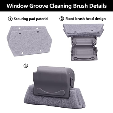 Koishu Magic Window Groove Cleaning Brush Set for Effortless Cleaning