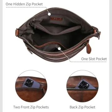 Elegant HESHE Crossbody Bag for Women with Pockets