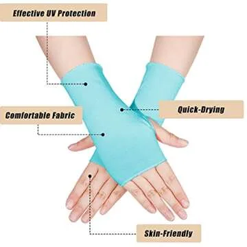 Stylish Fingerless Gloves for Sun Protection and Fashion