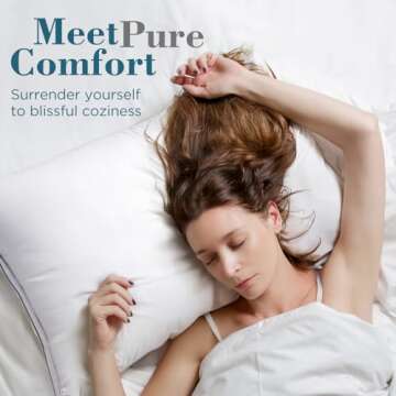 viewstar Bed Pillows Standard Size Set of 2, Hotel Cooling Down Alternative Gusseted Pillows for Sid...