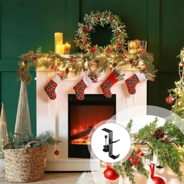 2 in 1 Adjustable Garland Stocking Hangers for Christmas