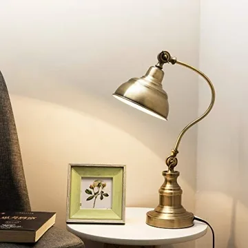 Vintage Adjustable Brass Desk Lamp | Stylish Home Lighting