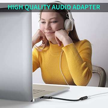 USB C to 3.5mm Audio Adapter,USB Type C to Aux Headphone Jack Adapter Dongle Cable Cord Compatible with Pixel 4 3 2 XL,Samsung Galaxy S22 S21 S20 Ultra S20+ Note 20 10 S10 S9 Plus,ipad Pro/Air 4