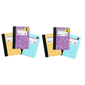 Daisy Bundles Mini Composition Notebook Set - 6 Small Books - 4.5 x 3.25 Inches