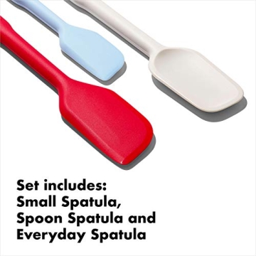 OXO Good Grips 3 Piece Silicone Spatula Set for Kitchen