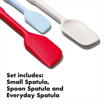 OXO Good Grips 3 Piece Silicone Spatula Set for Kitchen