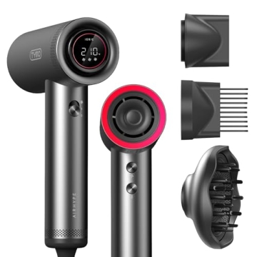 TYMO 1500W Fast Drying Hair Dryer with Comb Attachments