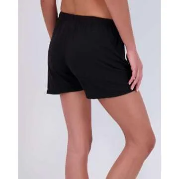 3 Pack: Women’s Soft Pajama Boxer Sleep Lounge Shorts PJ Bottoms Elastic Waistband Drawstring Stretch Casual 2023 Clothes Sweat Short Yoga Comfy Pockets Sleepwear Sweatshort Ladies- Set 9, S