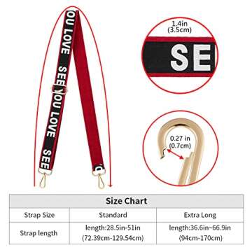 Wide Shoulder Strap Adjustable Replacement Belt Guitar Style Crossbody Bag Handbag Strap Multicolor Canvas Straps(Wide:1.4in) (Color30)