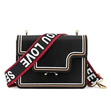 Wide Shoulder Strap Adjustable Replacement Belt Guitar Style Crossbody Bag Handbag Strap Multicolor Canvas Straps(Wide:1.4in) (Color30)