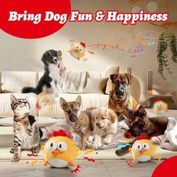 GUKCO Interactive Dog Toy - Rechargeable Plush Ball for Pets