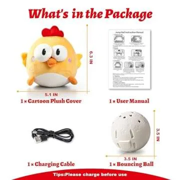 GUKCO Interactive Dog Toy - Rechargeable Plush Ball for Pets