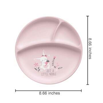 Stephen Joseph Silicone Baby Plate, One size, Bunny
