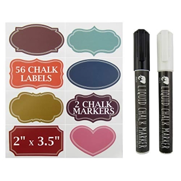 JPACO Chalkboard Labels with Liquid Chalk Markers for Crafting