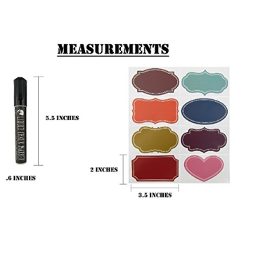 JPACO Chalkboard Labels with Liquid Chalk Markers for Crafting