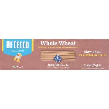 De Cecco Whole Wheat Pasta, Spaghetti, 13.25 Ounce (Pack of 12)