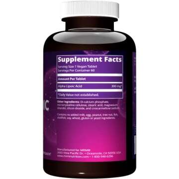 MRM Nutrition Alpha Lipoic Acid 300mg - Powerful Antioxidant for Liver Health
