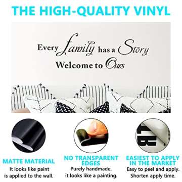 AnFigure Wall Decals for Living Room, Family Wall Decals, Quotes Bedroom Inspirational Women Girl Lo...